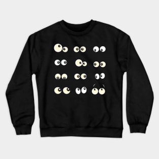 Glowing in the dark spooky eyes Halloween design Crewneck Sweatshirt